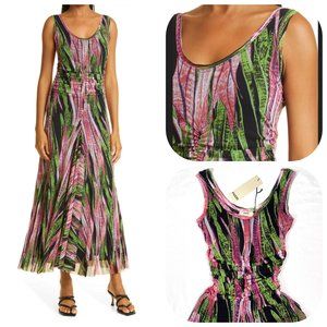 NWT Auc Jean Paul Gaultier Fuzzi Abito Lungo Mesh A-Line Maxi Dress